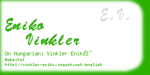 eniko vinkler business card